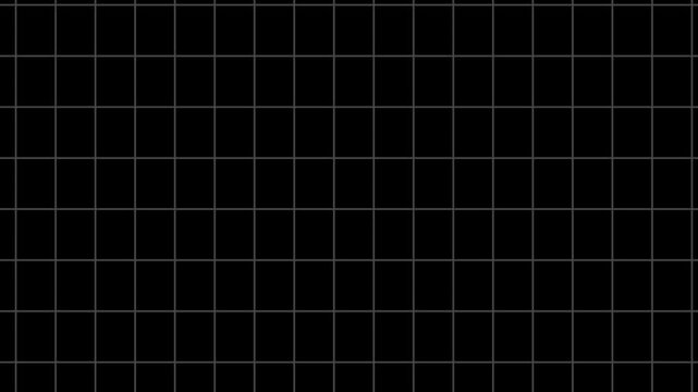Minimalistic white grid pattern on a black background, perfect for digital design, tech themes, retro aesthetics, or virtual reality-inspired visual projects and interfaces.