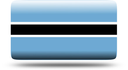  rectangle 3d look Flag of botswana
