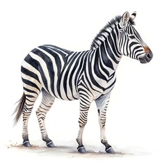 Obraz premium zebra on white background