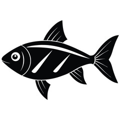 tetra fish vector sihouette
