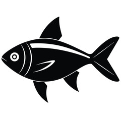tetra fish vector sihouette