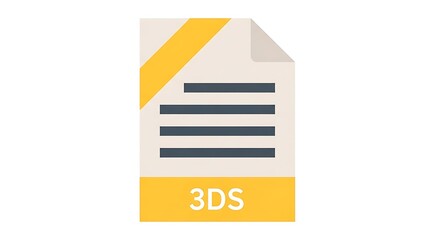 3ds file format icon document graphic