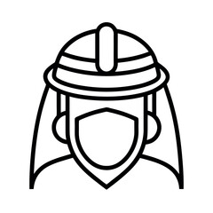 Headgear Safety Equipment Outline