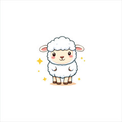 Vector logo sheep, sheep icon, cartoon sheep, Esport vector logo lamb front view, sheep mascot, fluffy animal art , illustration, Eid-ul-adha
