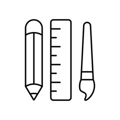 Graphic design tool line vector icon