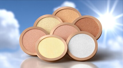 Fototapeta premium Versatile Makeup Powder Palette for All Skin Tones