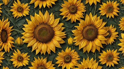 Fototapeta premium Close up sunflowers