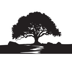 tree silhouette vector