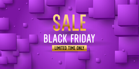 A bright modern poster to draw attention to the sale of goods. A beautiful poster to advertise a store or website. Discounts on products and services. Concise and stylish design. Black Friday.