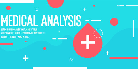 A template for posting information. Abstract background for healthcare and blood donation. Health and treatment. Poster for medical clinics. An illustration on the topic of medical analysis.