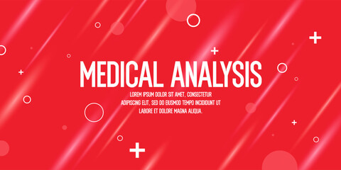 Abstract illustration, poster for medical analysis. Minimalistic and beautiful background for Medicine and health maintenance. Blood donation. Poster for medical services. Abstract background.