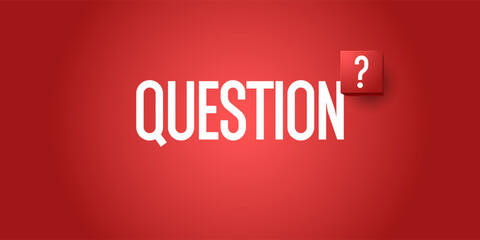 Help in solving the problem. A poster with question mark. A question that needs an answer. Elements for transmitting information. Modern graphics for design.