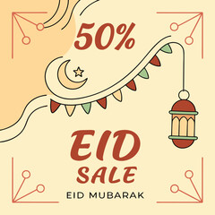 Eid-al-adha Sale banner stock illustration