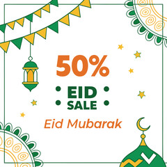 Eid-al-adha Sale banner stock illustration