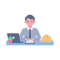 
illustration design of an auditor