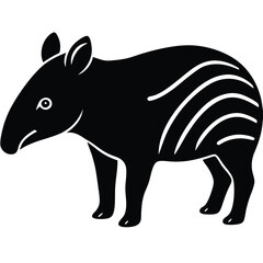 TAPIR VECTOR SIHOUETTE
