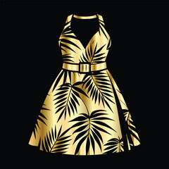 Fashionable Women's Dress Logo | Modern Beauty Fashion Vector for Trendy Clothing Brand. Creative Women's Dress Logo Design | Fashionable Beauty Fashion Vector Illustration for Stores.