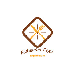 Fototapeta premium Elegant restaurant vector logo design for fine dining, cafe or brand company 