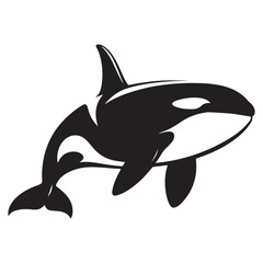 Obraz premium Orca vector silhouette Eps. Orca