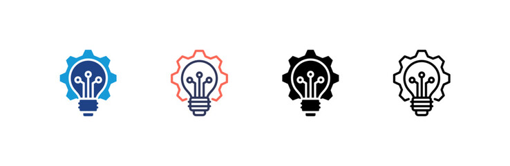 Innovation icon set multiple style collection