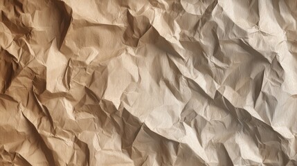 Obraz premium Crumpled paper texture abstract design digital background neutral tones close-up view artistic concept