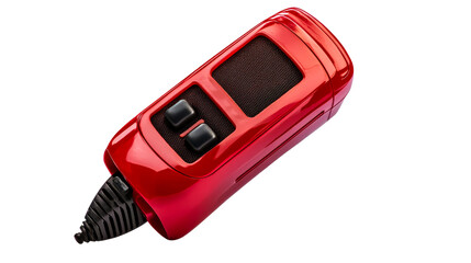 Shiny Red Handheld Microphone, Cut Out Transparent