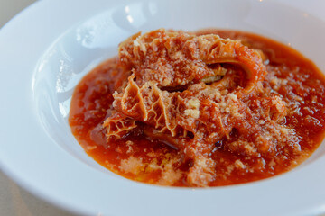 トリッパのトマト煮込み、ハチノス