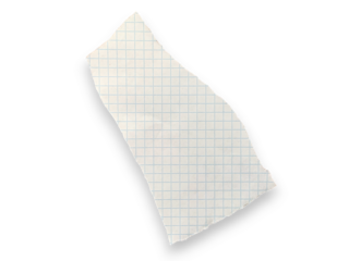 Torn element paper on transparent background showcasing a grid pattern ideal for various creative projects