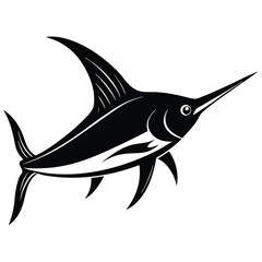 sword fish vector