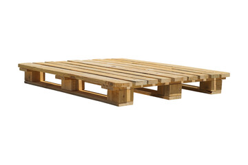 Wooden Pallet isolated white background.