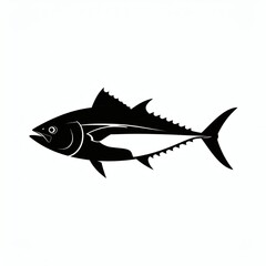 Obraz premium Clean black fish icon with detail high resolution photo