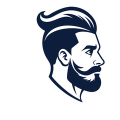 Barber Face with a Straight Razor Replacing the Sideburn Vector Illustration