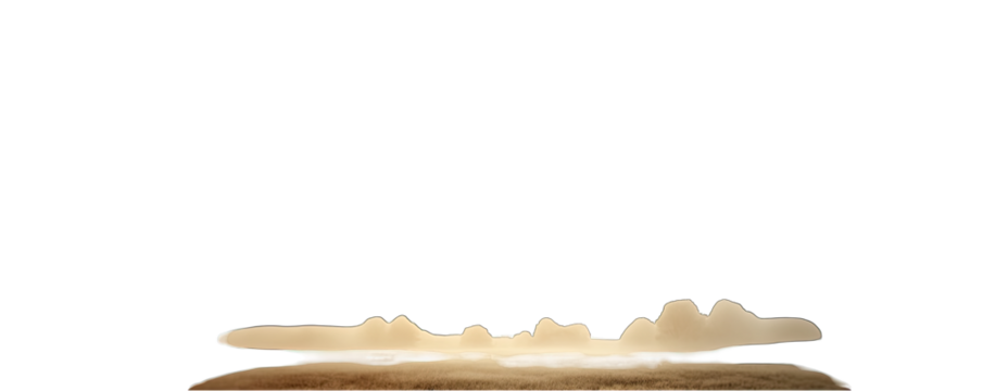 Abstract, low-relief, textured, light beige landscape