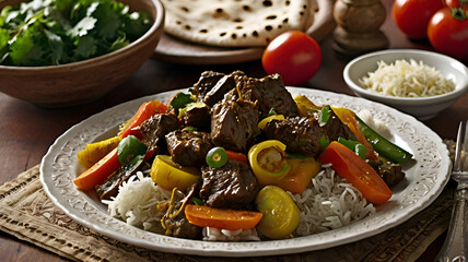 A vibrant, healthy chicken and vegetable salad, perfect for a light lunch or dinner