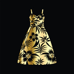 Fashionable Women's Dress Logo Design | Elegant Beauty Fashion Vector Illustration for Branding. Stylish Women's Dress Logo | Beauty Fashion Vector for Modern Clothing Boutique Identity.