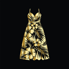 Fashionable Women's Dress Logo Design | Elegant Beauty Fashion Vector Illustration for Branding. Stylish Women's Dress Logo | Beauty Fashion Vector for Modern Clothing Boutique Identity.