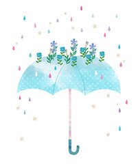 傘と雨