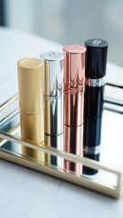 Obraz premium Amethyst rose quartz and obsidian facial rollers