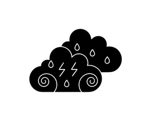 creative details Outline silhouette Storm Icon vector illustration