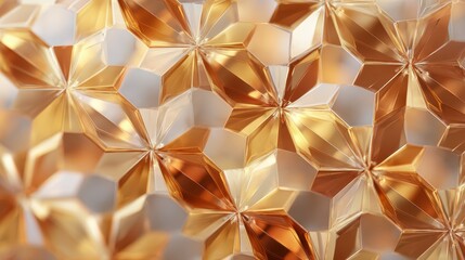 Abstract golden crystal background shining with elegance and luxury