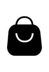 Shopping bag icon for online retail. E-commerce symbol, a classic handbag