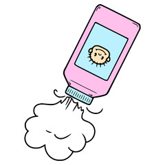 baby powder illustration hand drawn isolated vector
