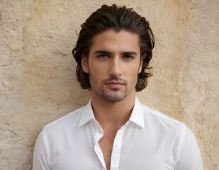 Fototapeta premium MODELLO UOMO MODA CON CAMICIA