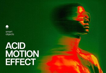 Acid Motion Photo Effect Mockup
