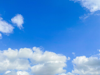 Fototapeta premium Bright sky background during the day. Blue sky and white clouds.