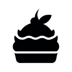Tiramisu Layered Dessert Silhouette Vector Art