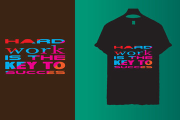 Hard work t-shirt Design black color