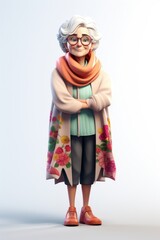 Fototapeta premium Scarf adult women retirement.