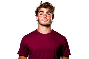 Young Man Portrait, Confident Expression, Cut out transparent