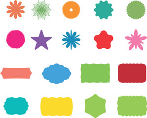 Colorful Geometric Shapes Collection Vector Set